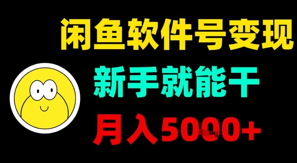 闲鱼软件号变现，新手就能干，月入5k+-梦帆创业网