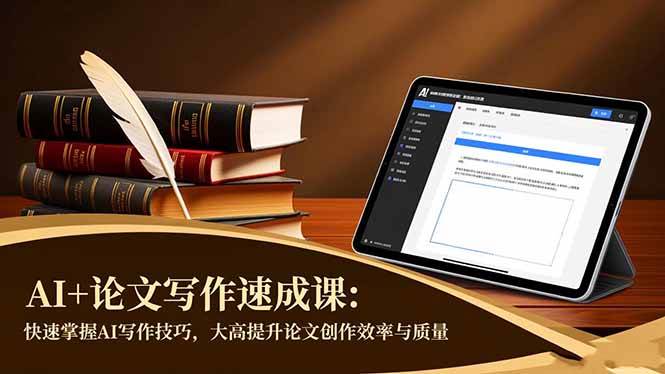 （16568期）AI+论文写作速成课：快速掌握AI写作技巧，大幅提升论文创作效率与质量-梦帆创业网