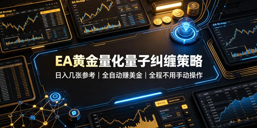 EA黄金量化量子纠缠策略，日入几张，全自动賺美金，全程不用手动操作！【揭秘】-梦帆创业网