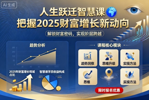 人生跃迁智慧课，把据2025财富增长新动向-梦帆创业网
