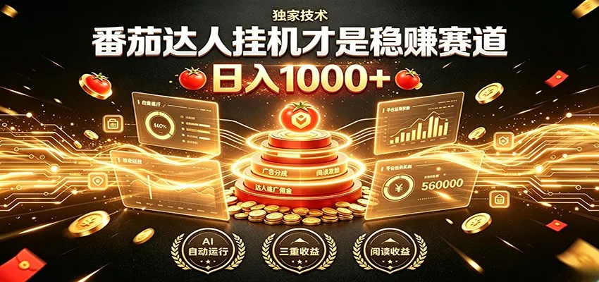 别再瞎找副业！番茄达人挂机才是稳赚赛道 日入1000+-梦帆创业网
