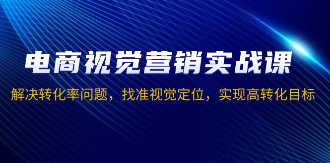 （13786期）电商视觉营销实战课，解决转化率问题，找准视觉定位，实现高转化目标-梦帆创业网