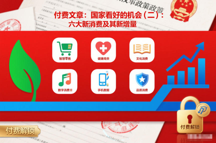 付费文章：国家看好的机会(二)：六大新消费及其新增量-梦帆创业网