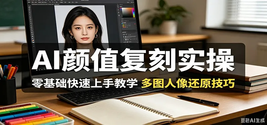 AI颜值复刻实操，零基础快速上手教学，多图人像还原技巧-梦帆创业网
