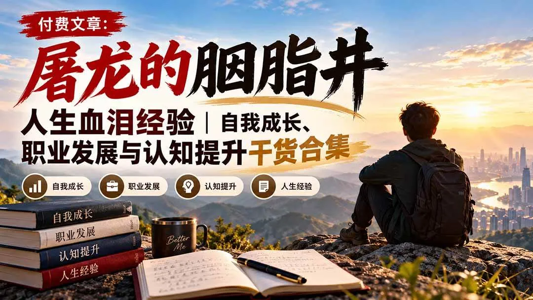 （20943期）付费文章：屠龙的胭脂井人生血泪经验｜自我成长、职业发展与认知提升干货合集-梦帆创业网