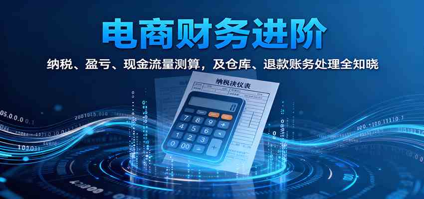 电商财务进阶：纳税、盈亏、现金流量测算，及仓库、退款账务处理全知晓-梦帆创业网