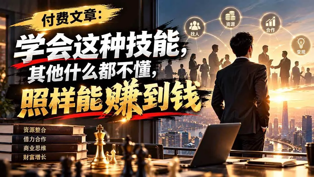 （20920期）付费文章：学会这种技能，其他什么都不懂，照样能賺到钱-梦帆创业网