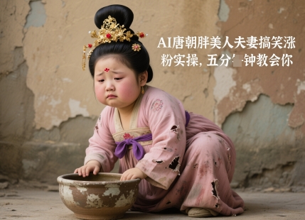 AI唐朝胖美人夫妻搞笑涨粉实操，五分钟教会你-梦帆创业网
