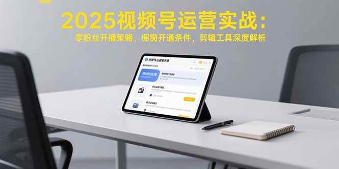 （15505期）2025视频号运营实战：零粉丝开播策略，橱窗开通条件，剪辑工具深度解析-梦帆创业网