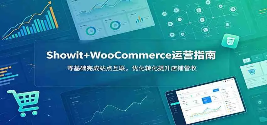 Showit+WooCommerce运营指南：零基础完成站点互联，优化转化提升店铺营收-梦帆创业网