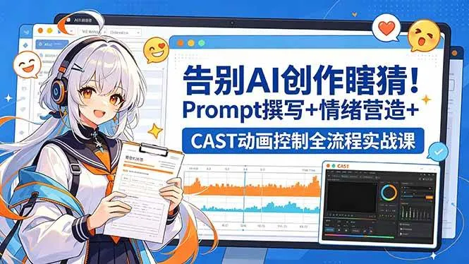 （18473期）告别AI创作瞎猜！Prompt撰写+情绪营造+CAST动画控制全流程实战课-梦帆创业网