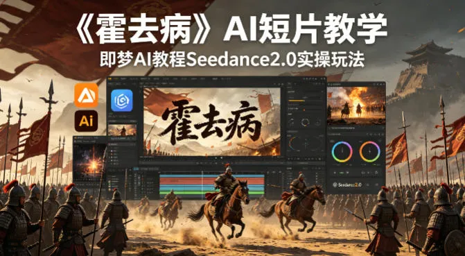 《霍去病》AI短片教学，即梦AI教程Seedance2.0实操玩法-梦帆创业网