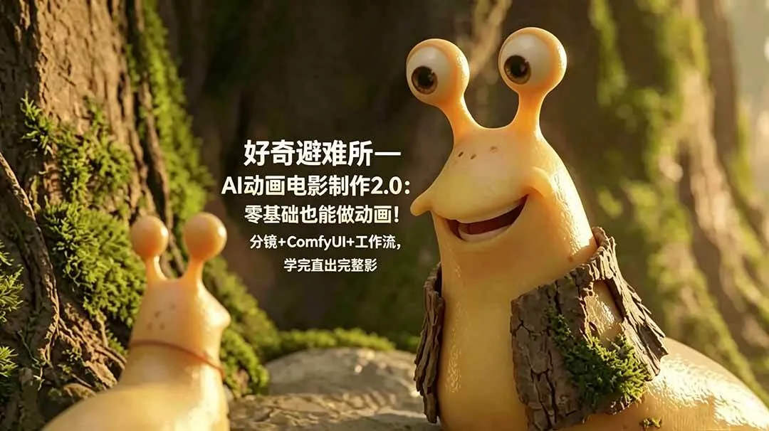 （18924期）好奇避难所—AI动画电影制作2.0：零基础也能做动画！分镜+ComfyUI+工作流，学完直出完整影片-梦帆创业网