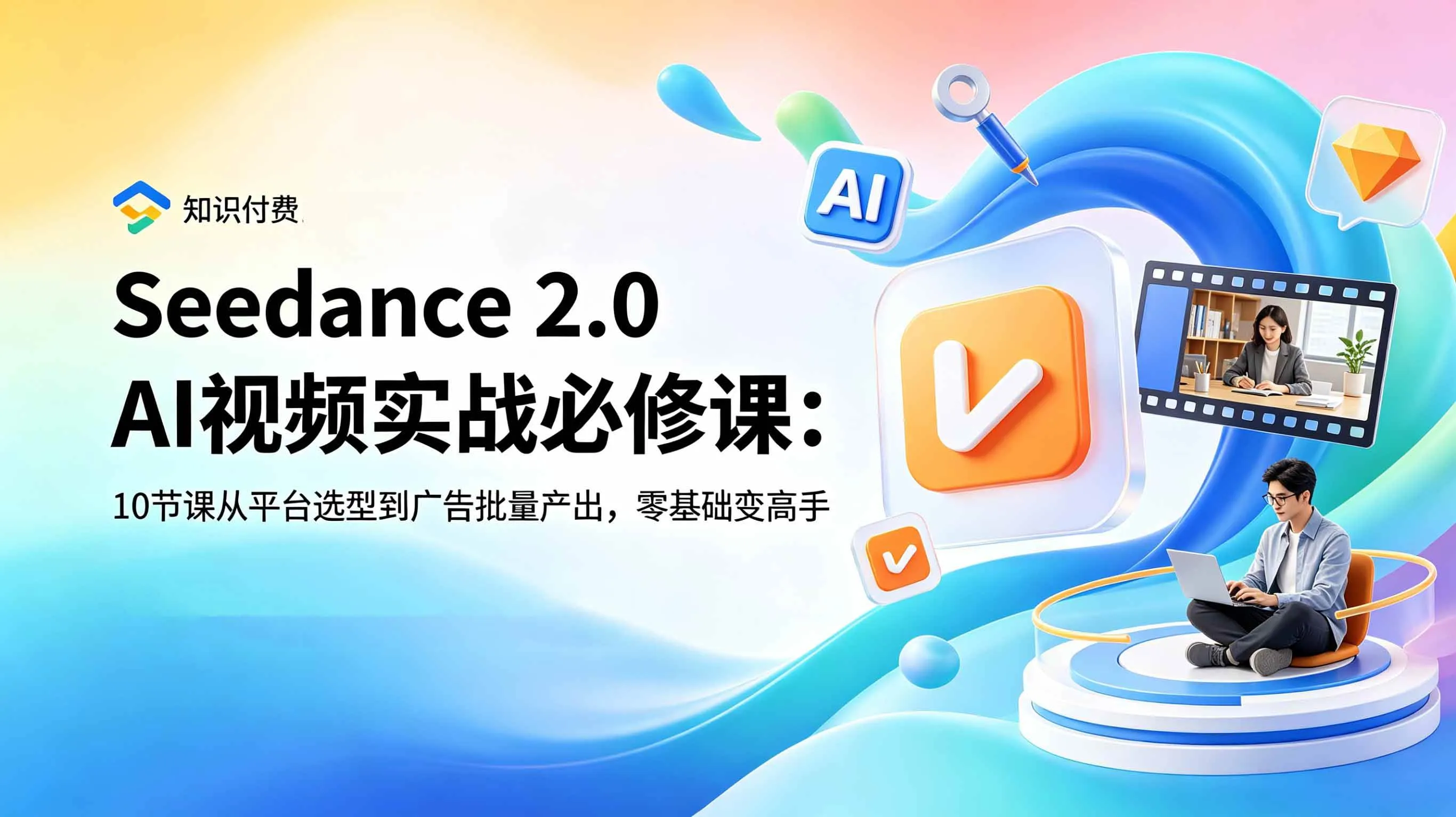 （18998期）Seedance 2.0 AI视频实战必修课：10节课从平台选型到广告批量产出，零基础变高手-梦帆创业网