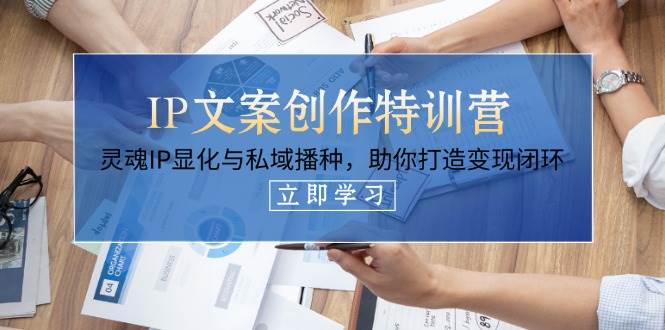 IP文案创作特训营，灵魂IP显化与私域播种，助你打造变现闭环(14节课)-梦帆创业网