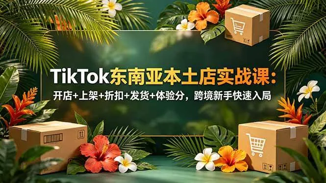 （18984期）TikTok东南亚本土店实战课：开店+上架+折扣+发货+体验分，跨境新手快速入局-梦帆创业网