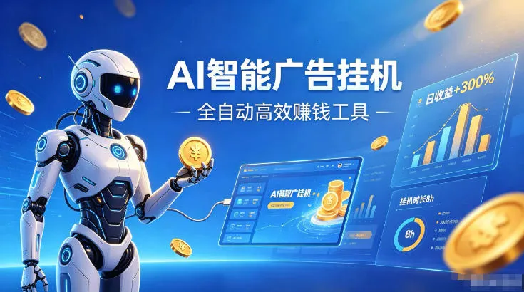 AI智能广告挂G，在家自动賺收益，全程无需人工操作、不用直播、不用拉人【揭秘】-梦帆创业网