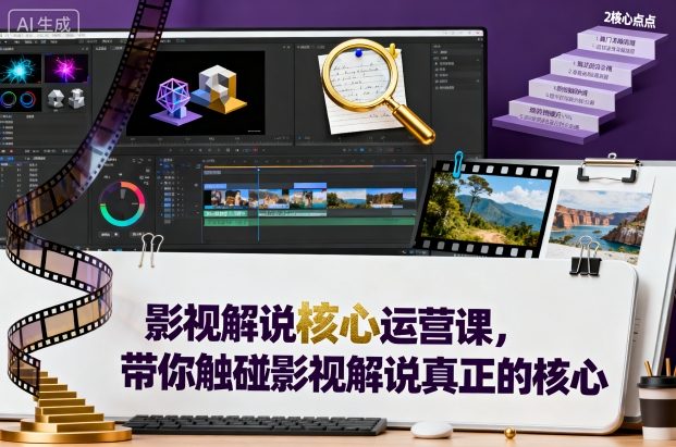 影视解说核心运营课，带你触碰影视解说真正的核心-梦帆创业网