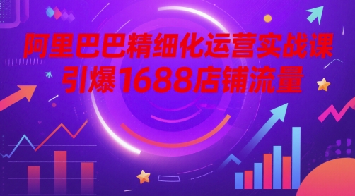 阿里巴巴精细化运营实战课，引爆1688店铺流量-梦帆创业网