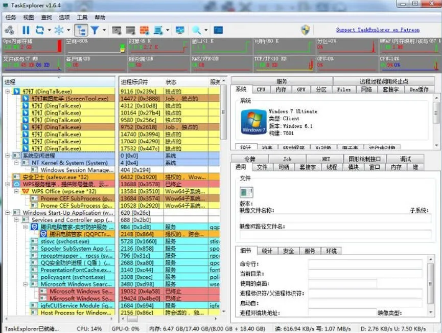 进程监控工具Task Explorer v1.8.0-梦帆创业网