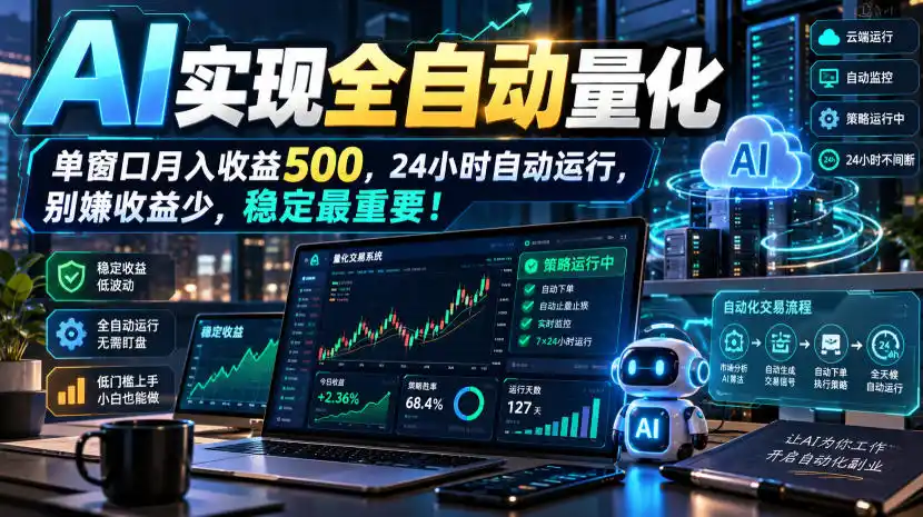 AI全自动量化项目，长期稳定可落地，0门槛躺赚稳定项目！-梦帆创业网