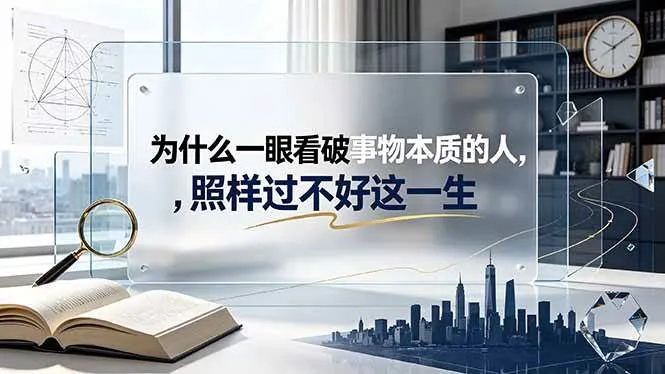 （19165期）付费文章：为什么一眼看破事物本质的人，照样过不好这一生-梦帆创业网