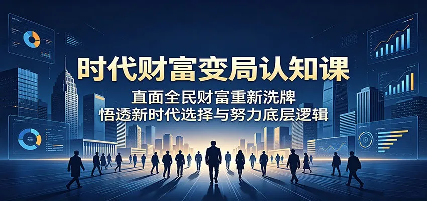 时代财富变局认知课：直面全民财富重新洗牌，悟透新时代选择与努力底层逻辑-梦帆创业网