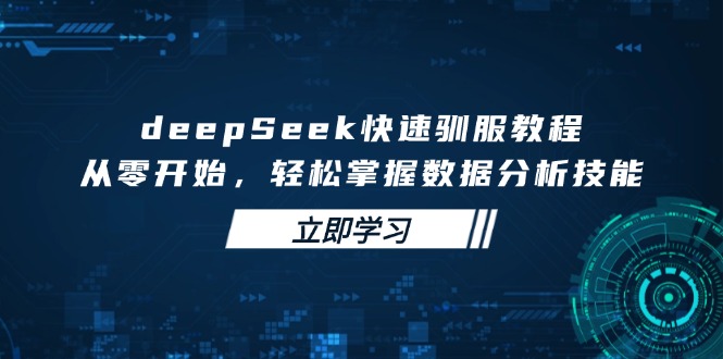 （14536期）deepSeek快速驯服教程，从零开始，轻松掌握数据分析技能-梦帆创业网