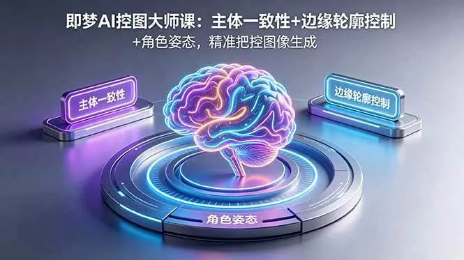 （18619期）即梦AI控图大师课：主体一致性+边缘轮廓控制+角色姿态，精准把控图像生成-梦帆创业网