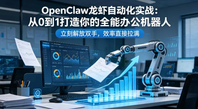OpenClaw龙虾自动化实战：从0到1打造你的全能办公机器人，立刻解放双手，效率直接拉满-梦帆创业网