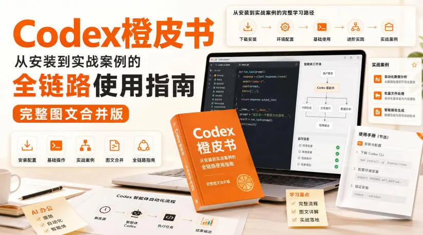Codex橙皮书，从安装到实战案例的全链路使用指南，完整图文合并版-梦帆创业网