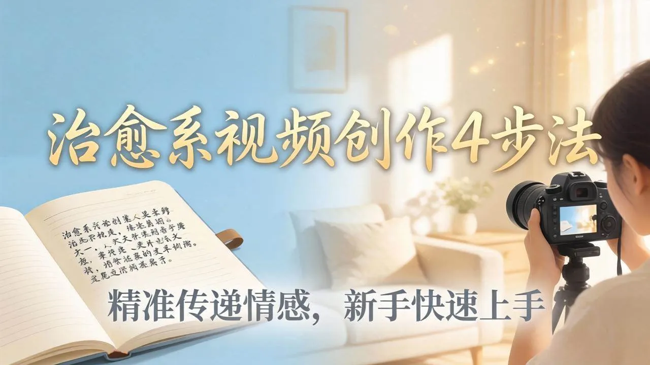 （18165期）治愈系视频创作4步法：从文案打磨到画面呈现，精准传递情感，新手快速上手出优质内容-梦帆创业网