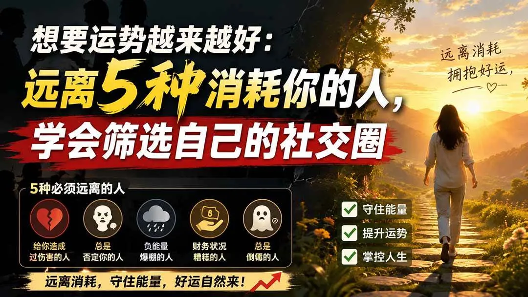 （19965期）付费文章：想要运势越来越好：远离5种消耗你的人，学会筛选自己的社交圈-梦帆创业网