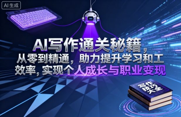 AI写作通关秘籍，从零到精通，助力提升学习和工作效率，实现个人成长与职业变现-梦帆创业网