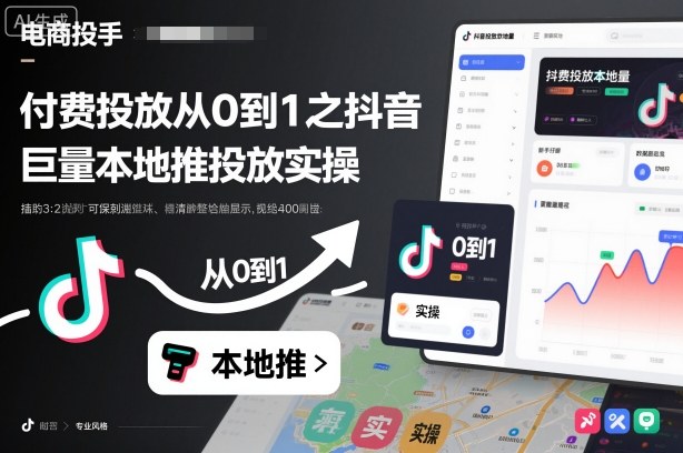 付费投放从0到1之抖音巨量本地推投放实操-梦帆创业网