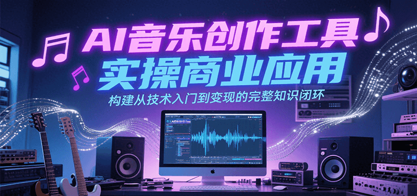 AI音乐创作工具实操商业应用，构建从技术入门到变现的完整知识闭环-梦帆创业网
