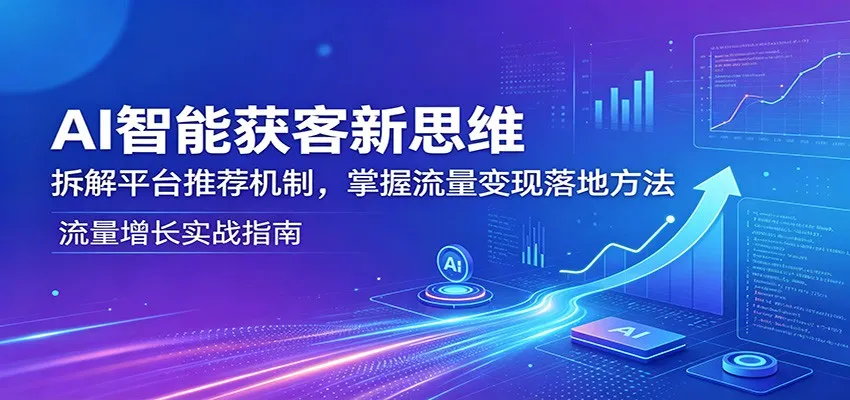 AI智能获客新思维：拆解平台推荐机制，掌握流量变现落地方法-梦帆创业网
