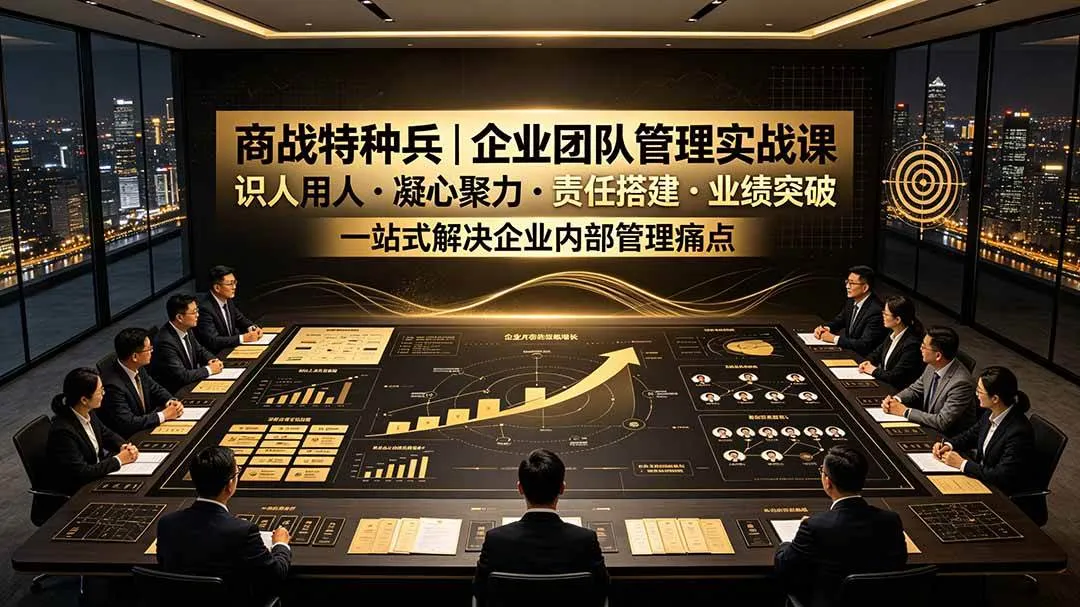 （19534期）商战特种兵｜企业团队管理实战课：识人用人｜凝心聚力｜责任搭建｜业绩突破，一站式解决企业内部管理痛点-梦帆创业网