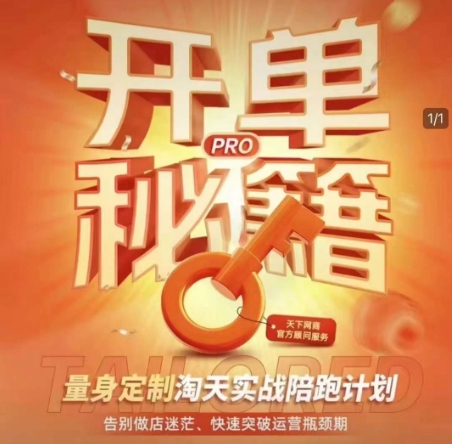 淘宝开单秘籍PRO，量身定制淘天实战陪跑计划，告别做店迷茫、快速突破运营瓶颈期(更新)-梦帆创业网