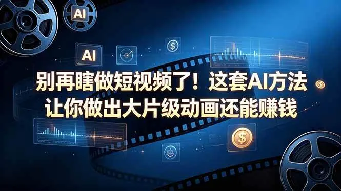（18549期）别再瞎做短视频了！这套 AI 方法让你做出大片级动画还能赚钱【原创双语字幕】-梦帆创业网
