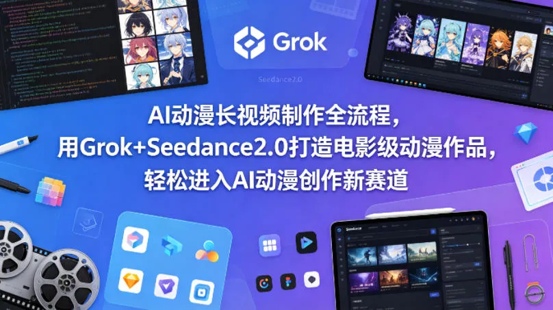 AI动漫长视频制作全流程，用Grok+Seedance2.0打造电影级动漫作品，轻松进入AI动漫创作新赛道-梦帆创业网