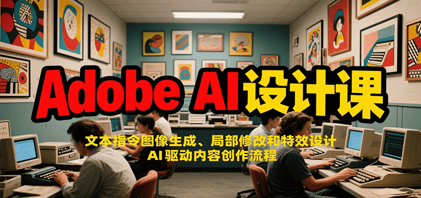 Adobe AI设计课：文本指令图像生成、局部修改和特效设计，AI驱动内容创作流程-梦帆创业网