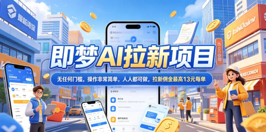 2026年即梦AI拉新项目最新玩法，无任何门槛，操作非常简单，人人都可做，拉新佣金最高13米每单（更新08月07日）-梦帆创业网