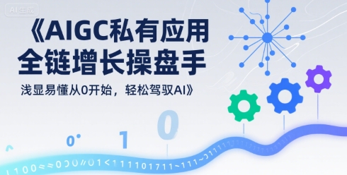 AIGC私有化应用全链增长操盘手，浅显易懂从0开始，轻松驾驭AI-梦帆创业网