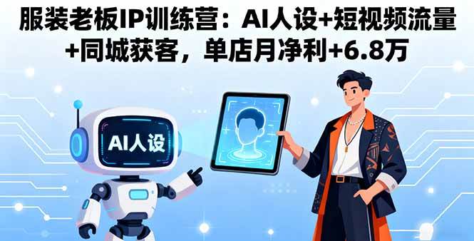 （16117期）服装老板IP训练营：AI人设+短视频流量+同城获客，单店月净利+6.8万-梦帆创业网