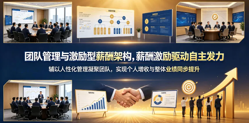 团队管理与激励型薪酬架构，薪酬激励驱动自主发力，辅以人性化管理凝聚团队，实现个人增收与整体业绩同步提升-梦帆创业网