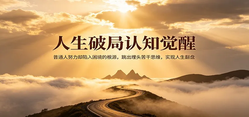 人生破局认知觉醒，普通人努力却陷入困境的根源，跳出埋头苦干思维，实现人生翻盘-梦帆创业网