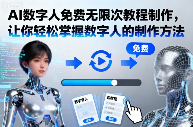 AI数字人免费无限次教程制作，让你轻松掌握数字人的制作方法-梦帆创业网