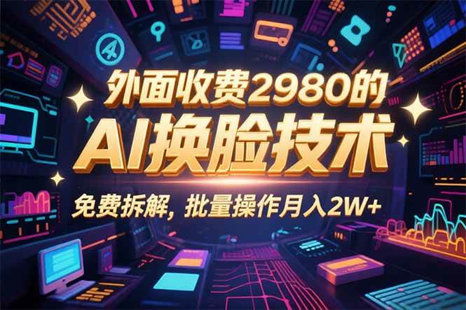 （15969期）0粉丝0基础，用AI换脸改头换面，3分钟一条原创视频，收益稳稳-梦帆创业网