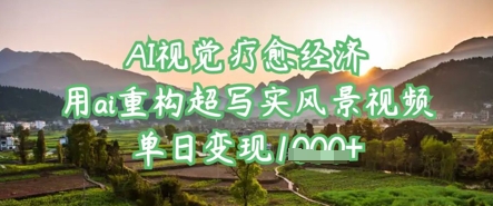 AI视觉疗愈经济：用ai重构超写实风景视频，单日变现多张-梦帆创业网